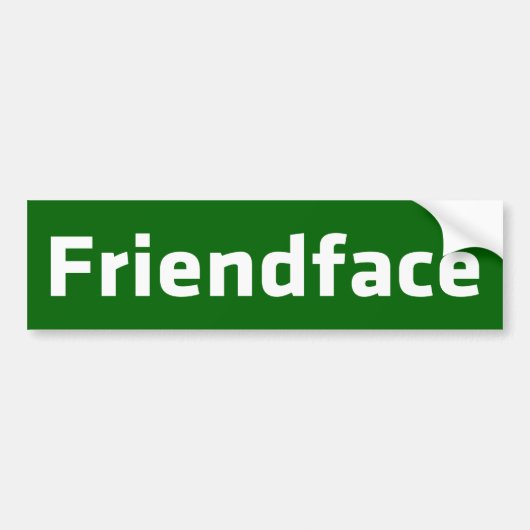 Friendface Bumpersticker (Voorkant)