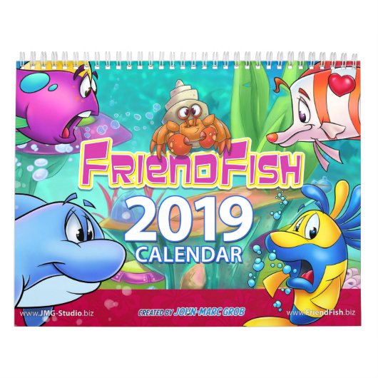 FriendFish 2019-kalender Kalender (Hoes)
