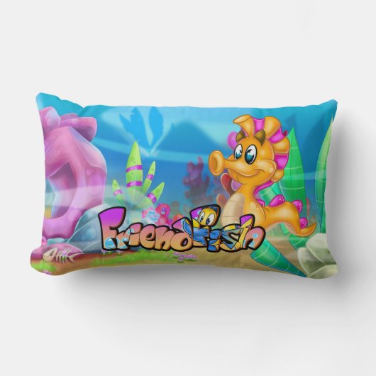 FriendFish cartoon cute fish Throw Pillow Kussen (Voorkant)