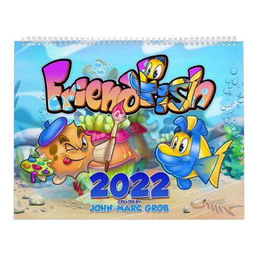 FriendFish cartoon Kalender (Hoes)