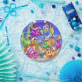 FriendFish cartoon kerstborden Papieren Bordje (Feest)