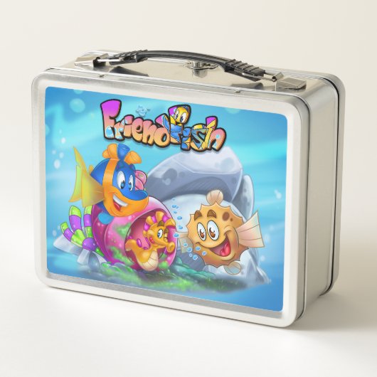 FriendFish cartoon lunchbox (Achterkant)