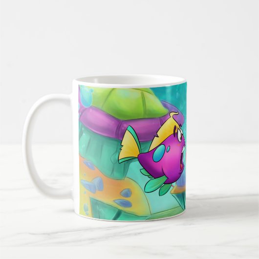 FriendFish cartoon Mok (Links)