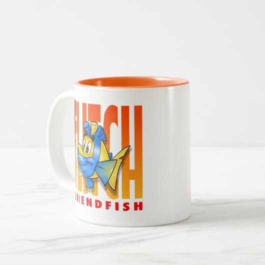 FriendFish cartoon mok Flitch (Voorkant links)