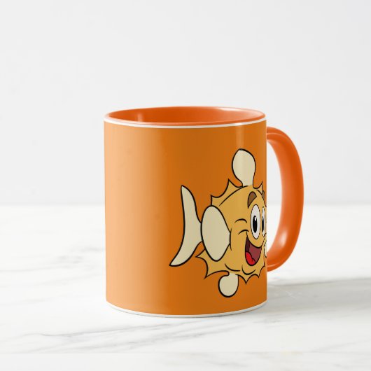 FriendFish cartoon mok Puff (Voorkant rechts)