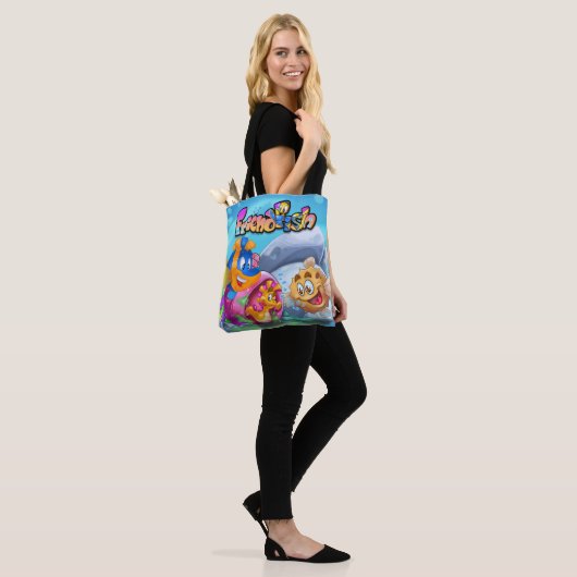 FriendFish cartoon Tote Bag (Op model)