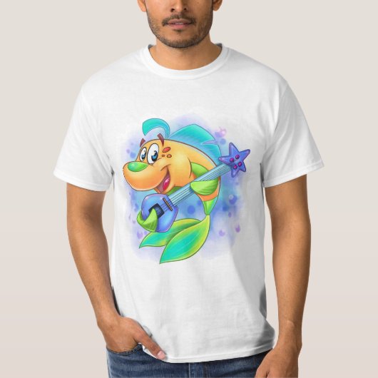 FriendFish cartoon vis jammy shirt (Voorkant)