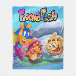 FriendFish Fleece Blanket cartoon Deken