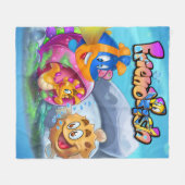 FriendFish Fleece Blanket cartoon Deken (Voorkant (Horizontaal))
