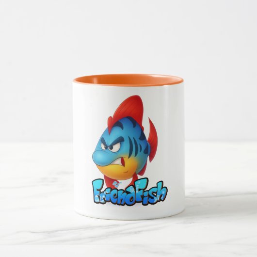 🐠 FriendFish Mokserie – Schattig, Kleurrijk Mok (Midden)