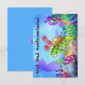 FriendFish schattige cartoon vis Vaderdag kaart (Voorkant / Achterkant)