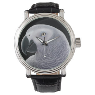 Friendly African Gray Parrot Watch Horloge