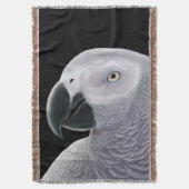 Friendly African Grey Parrot Throw Blanket Deken (Voorkant Verticaal)