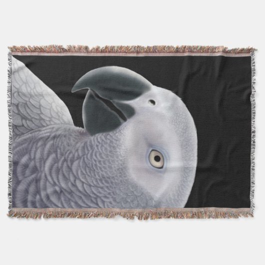 Friendly African Grey Parrot Throw Blanket Deken (Voorkant)