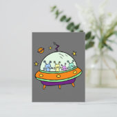 Friendly Aliens Briefkaart (Staand voorkant)