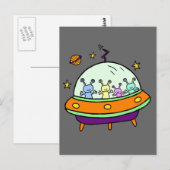 Friendly Aliens Briefkaart (Voorkant / Achterkant)