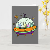 Friendly Aliens Kaart (Gele Bloem)