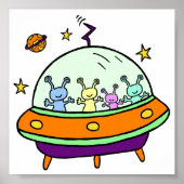 Friendly Aliens Poster (Voorkant)