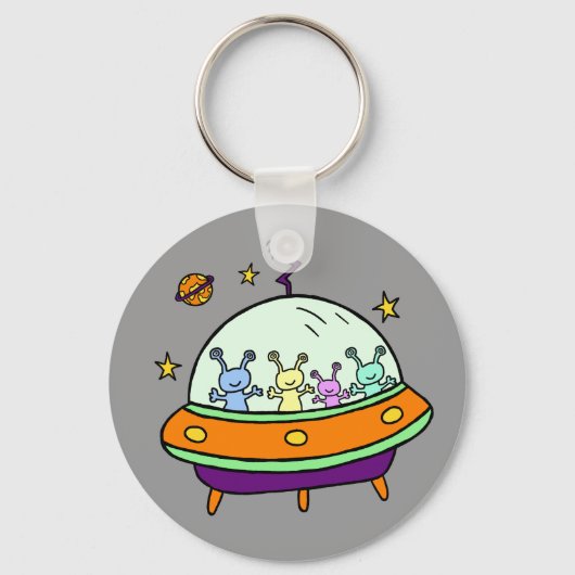 Friendly Aliens Sleutelhanger (Voorkant)