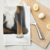 Friendly Bernese Mountain Dog Kitchen Towel Theedoek (Quarter Fold)