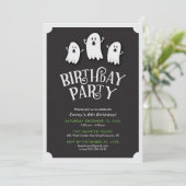 Friendly Birthday Ghost Party Kaart (Staand voorkant)