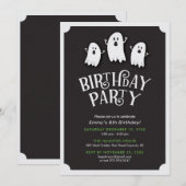 Friendly Birthday Ghost Party Kaart (Voorkant / Achterkant)
