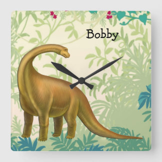 Friendly Brachiosaurus Dinosaur Wall klok