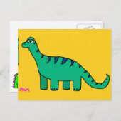 Friendly Brontosaurus Briefkaart (Voorkant / Achterkant)