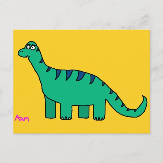 Friendly Brontosaurus Briefkaart (Voorkant)