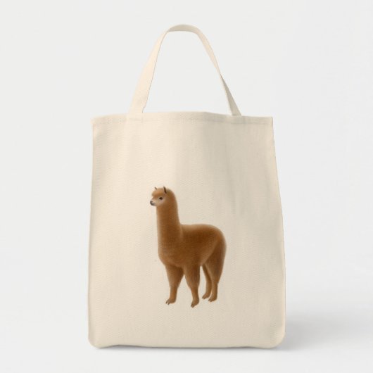 Friendly Brown Alpaca Canvas tas (Voorkant)