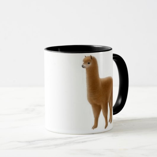 Friendly Brown Alpaca Mok (Voorkant rechts)