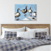Friendly Canada Geese 2012 Canvas Afdruk (Insitu (Slaapkamer))