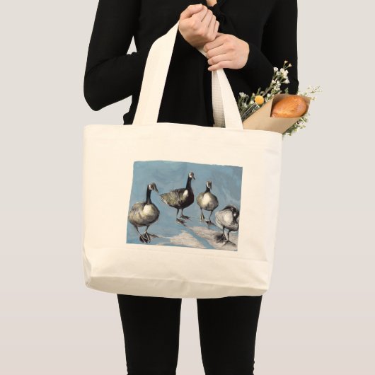Friendly Canada Geese 2012 Grote Tote Bag (Voorkant (product))
