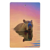 Friendly Capybara Mini Klembord (Achterkant)