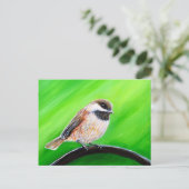 Friendly Chickadee Painting Briefkaart (Staand voorkant)