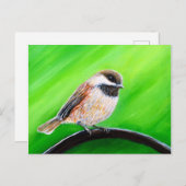 Friendly Chickadee Painting Briefkaart (Voorkant / Achterkant)