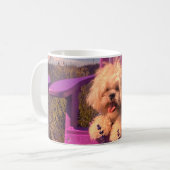 Friendly Cute Shih Tzu Puppy Smiles (Dog Days) Koffiemok (Voorkant links)