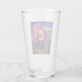 Friendly Cute Shih Tzu Puppy Smiles, Purple Chair Glas (Achterkant)