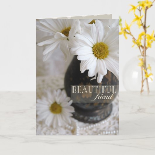 Friendly Daisy Blessings - "Beautiful Friend" Kaart (Gele Bloem)