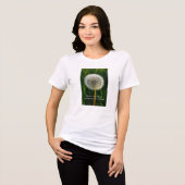 Friendly Dandelion Wildflower Garden Inspiration  Tri-Blend Shirt (Voorkant volledig)