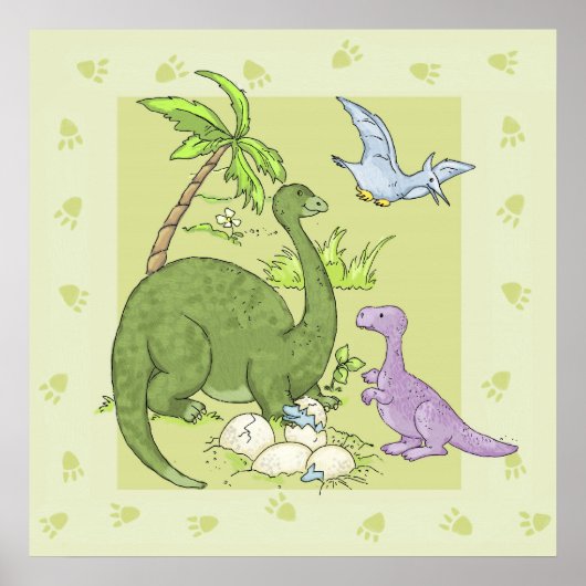 Friendly Dinosaurs Poster (Voorkant)