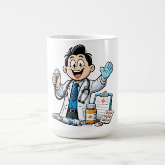 Friendly Doctor Mascot Medical Cartoon Design Koffiemok