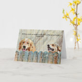 Friendly Dog Pals glimlachend bijbelse Kaart (Gele Bloem)