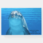 Friendly Dolphin Blue Zee Guest Book Gastenboek (Achterkant)