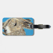 Friendly Donkey Painting Bagagelabel (Achterkant horizontaal)