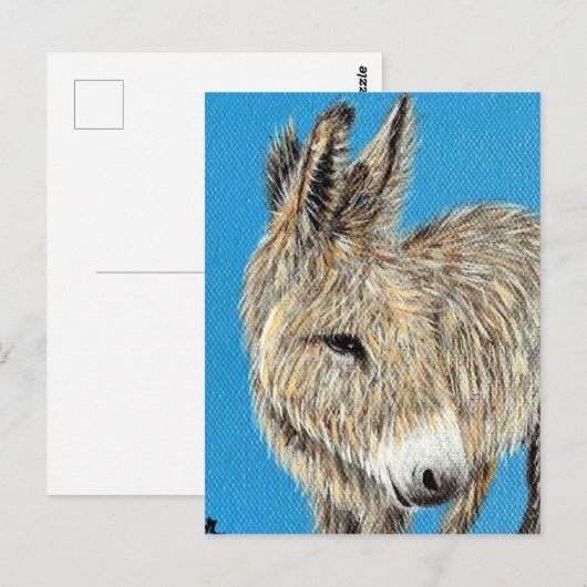 Friendly Donkey Painting Briefkaart (Voorkant / Achterkant)