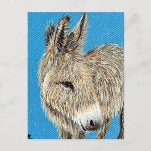 Friendly Donkey Painting Briefkaart (Voorkant)