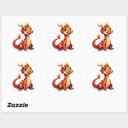 Friendly Dragon Character Sticker  (Vel)