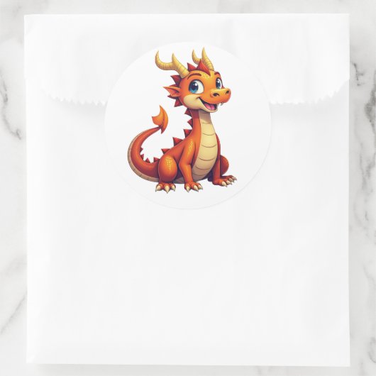 Friendly Dragon Character Sticker  (Tas)