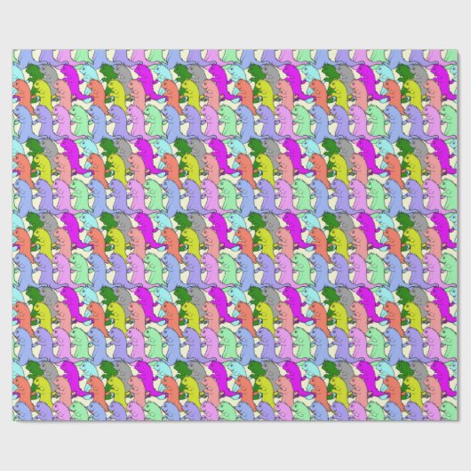 Friendly Dragons Cadeaupapier (Vlak)